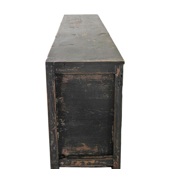 3 Door Black Farmer's Sideboard For Sale - Image 9 of 14