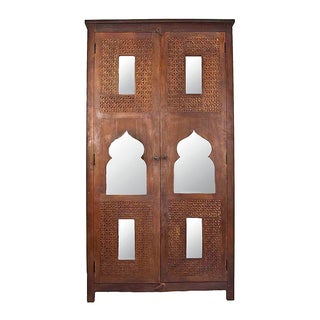 Moroccan Carved Armoire For Sale