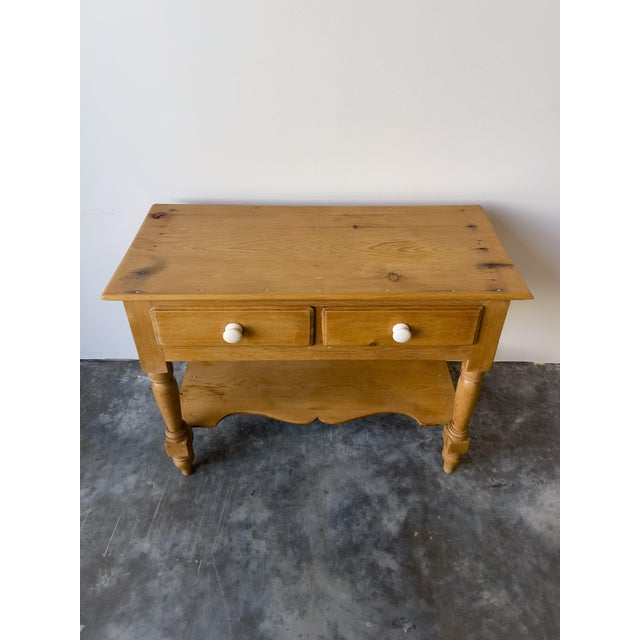 Antique 19th Century English Pine Side Table For Sale In Portland, OR - Image 6 of 8