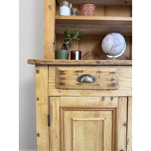 Beige Large Farmhouse Pine Sideboard, 1920s For Sale - Image 8 of 16