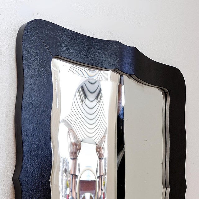 Wood Vintage Convex and Concave Distorting Mirror For Sale - Image 7 of 16