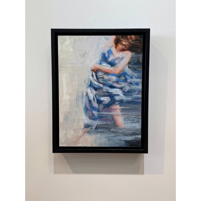 Sweet Struggle captures a dynamic moment of movement and emotion, depicting a figure enveloped in flowing fabric. The...