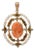 10KY Victorian Carved Cameo & Seed Pearl Pendant For Sale