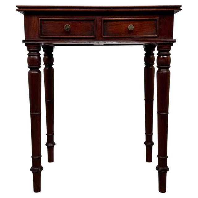 Antique Early 20th Century English Mahogany Side Table For Sale - Image 12 of 12
