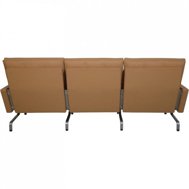 PK31 3-Seater Sofa in Nevada Sand Aniline Leather by Poul Kjærholm, 1970s For Sale - Image 14 of 18
