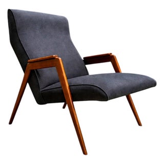 Armchair in Pau Marfim & Fabric, Pierre Weckx, 1950s - Lot 880 For Sale