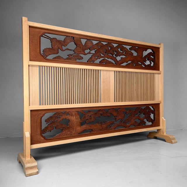 Vintage Japanese Room Divider, 1920s For Sale - Image 4 of 17