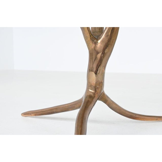 Sculptural Dining Table in Bronze and Glass, Belgium, 1970 For Sale - Image 14 of 18
