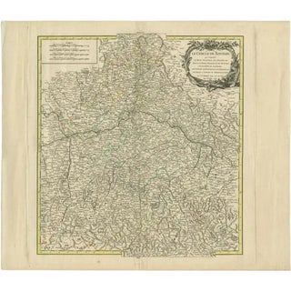 Antique Map of the Circle of Bavaria by Vaugondy, 1757 For Sale
