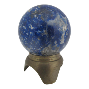 Small Lapis Lazuli Quartz Crystal 179gr Earth Ball Sphere With Stand