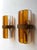 1970s Amber Glass Hammered Wrought Iron Sconces by Longobard - a Pair For Sale - Image 9 of 11