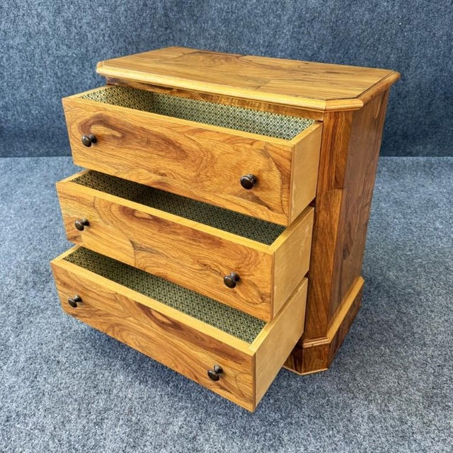 1960s 3-Drawer Elm Wood Diminutive Chest For Sale - Image 4 of 8