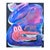 Cecilia Beaven Contemporary Abstract Pink & Blue Biomorphic Contorted Alligator Figure Painting, 21st Century For Sale - Image 4 of 11