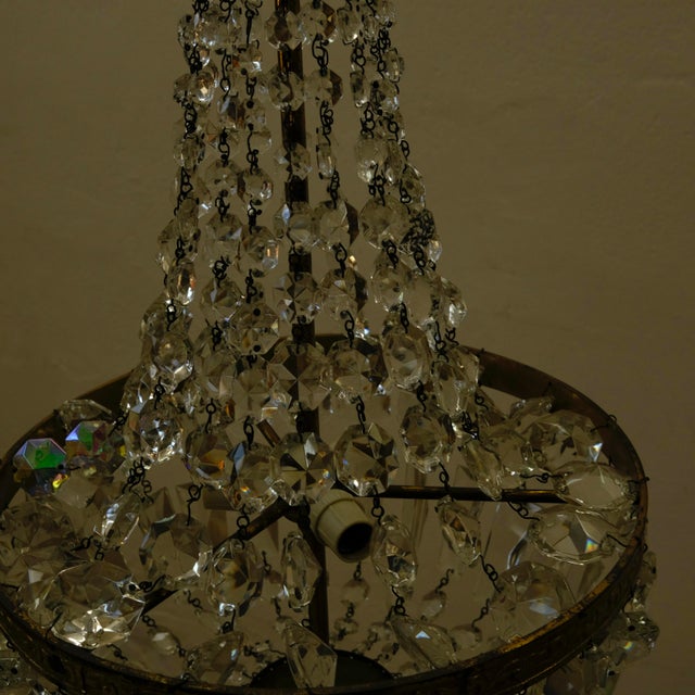 Early 20th Century Empire Crystal Hot Air Balloon Chandelier, 1890s For Sale - Image 11 of 15