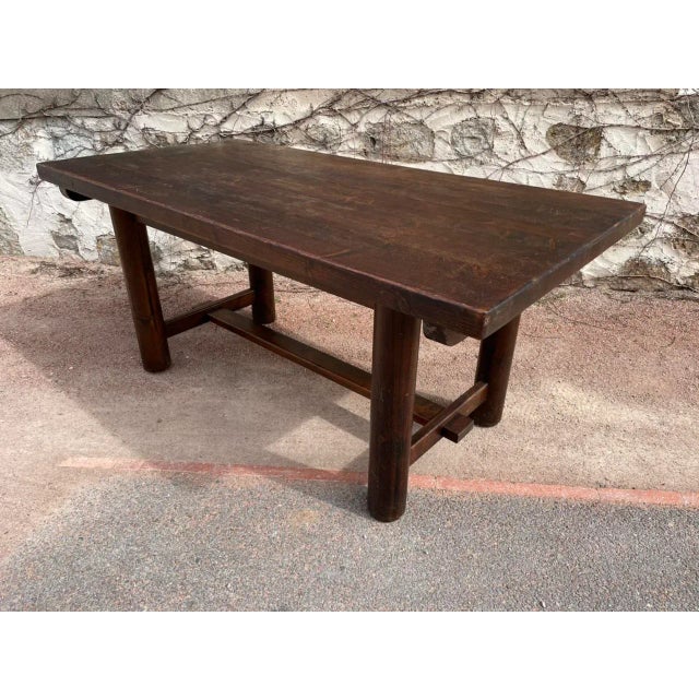 Table Rectangular Sapin years 50.Gros base.