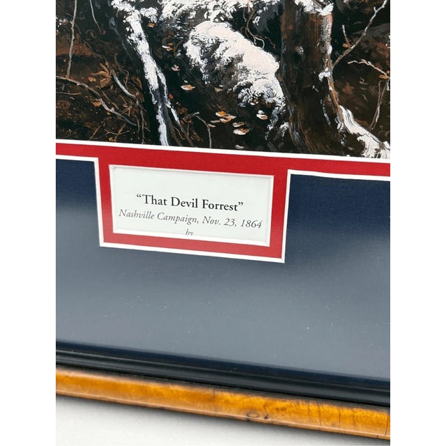 Wood 1980s John Paul Strain Signed Limited Edition Framed Print That Devil Forrest For Sale - Image 7 of 8