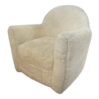 Commune X West Elm 2016 Shearling Club Chair For Sale