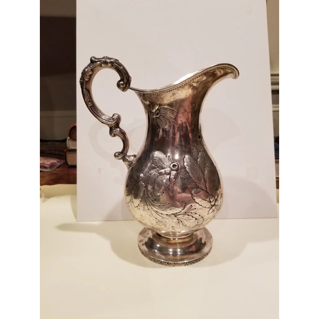Early 19th Century Early 19th Century American Coin Silver Water Pitcher For Sale - Image 5 of 12