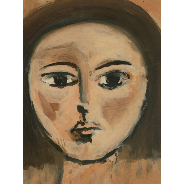 Mid-20th Century Framed French Parisian Female Portrait Painting For Sale - Image 14 of 16