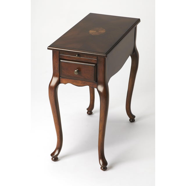 Croydon 11.5 in. W Rectangular Wood 1 Drawer Side Table with Pull-Out Tray, Cherry For Sale In Chicago - Image 6 of 6