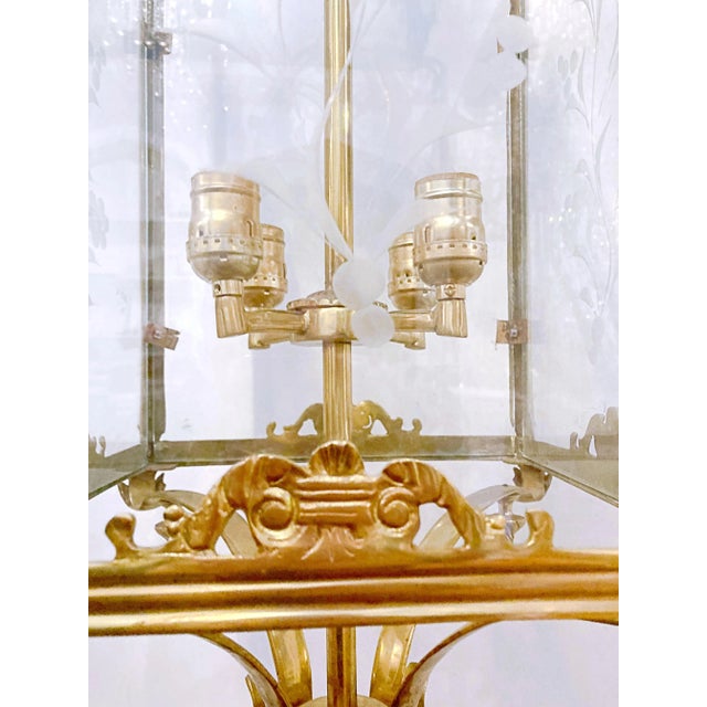 1930s 1930s French Gold Plated Lantern For Sale - Image 5 of 11