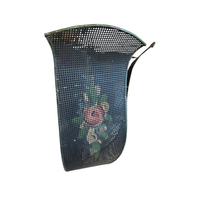 Antique Wire Wall Pocket For Sale - Image 4 of 10