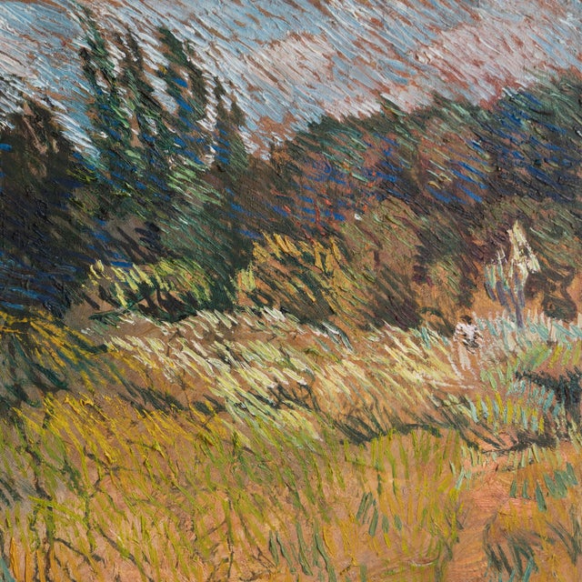 Vintage Expressionist Landscape, Original Oil Painting by Leonard Bennetts, C. 1970s For Sale - Image 4 of 14