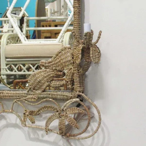 2020s Palm Leaf Illuminated Mirror by Mario Lopez Torres For Sale - Image 5 of 6