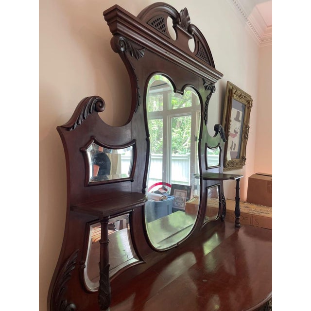 1910s Victorian Mahogany Sideboard Buffet With Mirror Back For Sale - Image 10 of 10