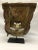 Wooden Mask on Base Red and Yellow For Sale - Image 9 of 11