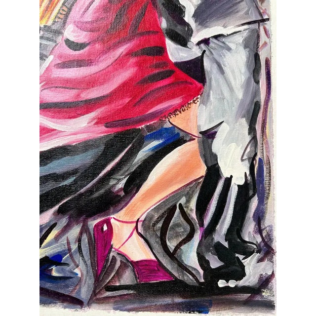Figurative Oil on Canvas Painting Titled " Pasion Tanguera " Hand Signed Dated 2011 For Sale - Image 9 of 14