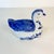 Mid 20th Century Mid-Century Boho Chic Chinoiserie Blue & White Lidded Duck Trinket Box. For Sale - Image 5 of 9