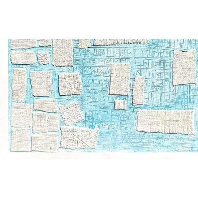 Vintage Contemporary Original Abstract Mixed Media Painting “White Matter #1” Signed Smith For Sale - Image 12 of 12