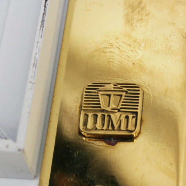 Gold Italian Sconces by Gio Ponti for Lumi, 1960s, Set of 2 For Sale - Image 8 of 10