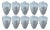 1960s Clear Graniglia Shield Murano Glass Sconces. Italy - Set of Ten For Sale