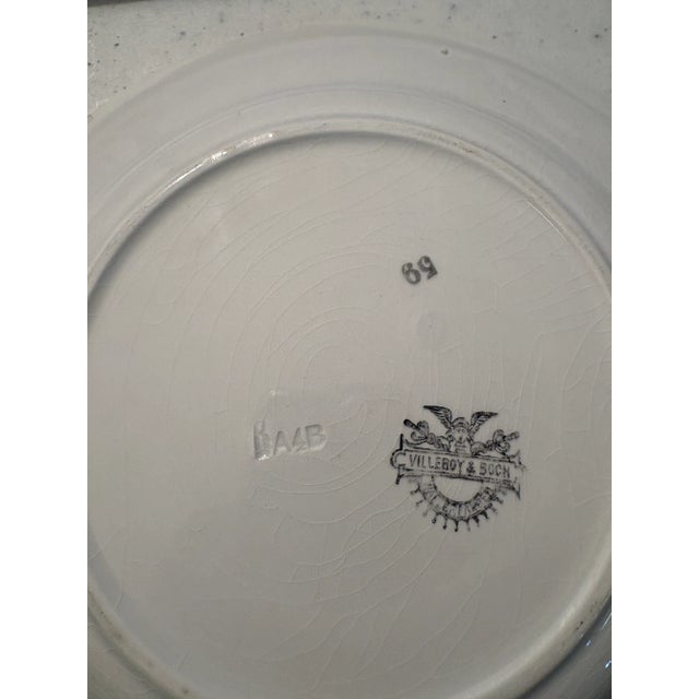 Late 19th Century Antique Villeroy & Boch Hand Painted Floral Plates - 8 1/2" - Set of 8 For Sale - Image 5 of 6
