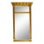 Vintage Continental Federal Style Gilt Neoclassical Wall Mirror With Fluted Columns For Sale