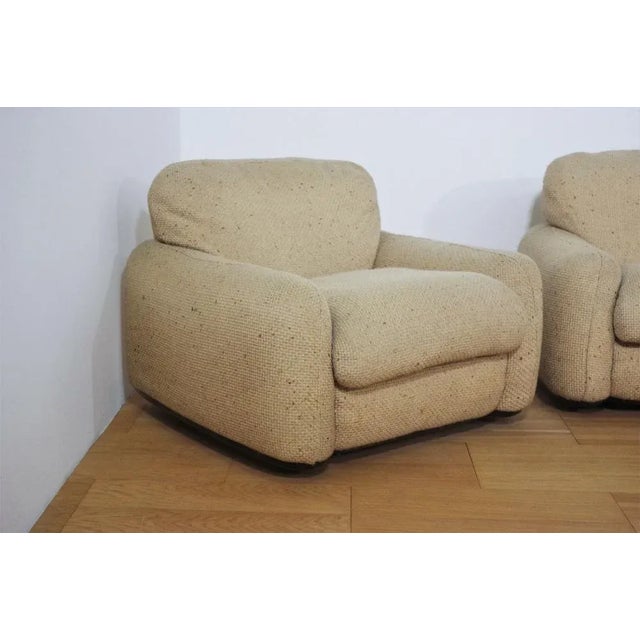 Sofas and Armchair in Wool from Busnelli, 1970s, Set of 3 For Sale - Image 4 of 18