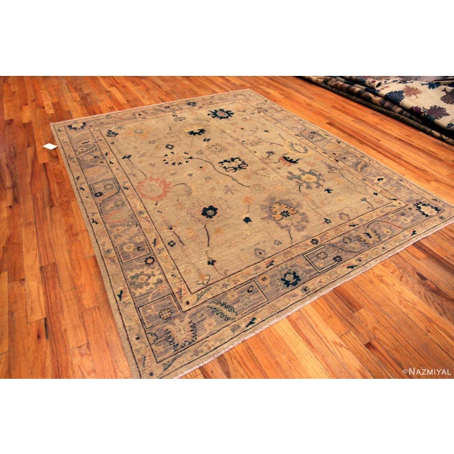 Charming Modern Decorative Luxurious Oushak Area Rug, Country of Origin: Central Asia, Circa date: Modern Rugs - Elevate...