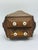 Antique tramp art miniature chest, hand-carved in richly patinated wood with deeply layered chip-carved decoration. This...
