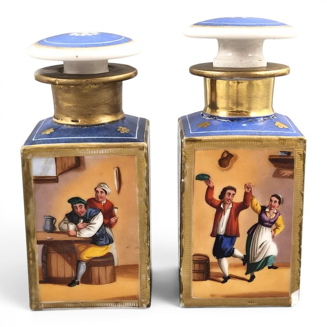 French Bleu De Roi Perfume Bottles attributed to Jacob Petit, 1830s, Set of 2 For Sale - Image 18 of 18