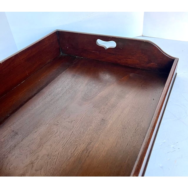 Antique English Mahogany Butlers Tray For Sale - Image 12 of 15