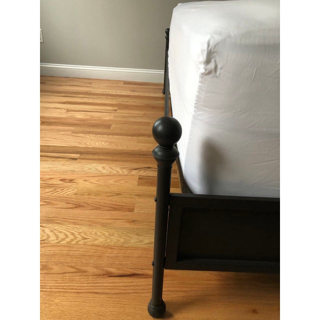 Pottery Barn Aberdeen King Metal Bed Frame And Upholstered Headboard Chairish