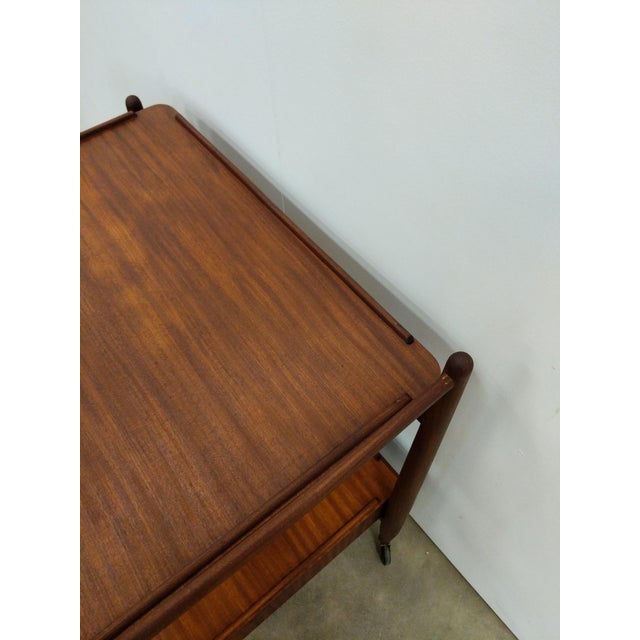 Vintage Mid Century Modern Teak Trolley / Cart by White & Newton For Sale In New York - Image 6 of 10