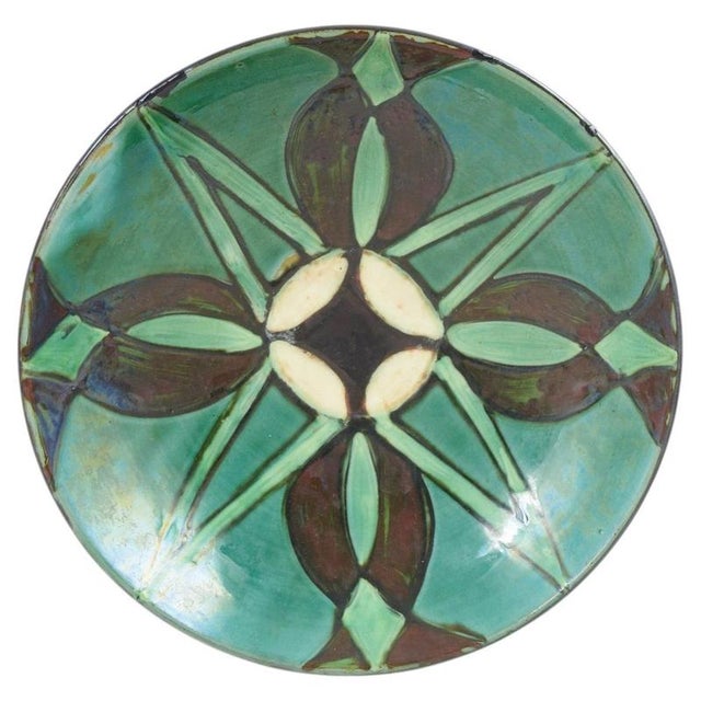 1930s Vintage Faience Bowl with Geometric Decoration from Kähler, 1930s For Sale - Image 5 of 5