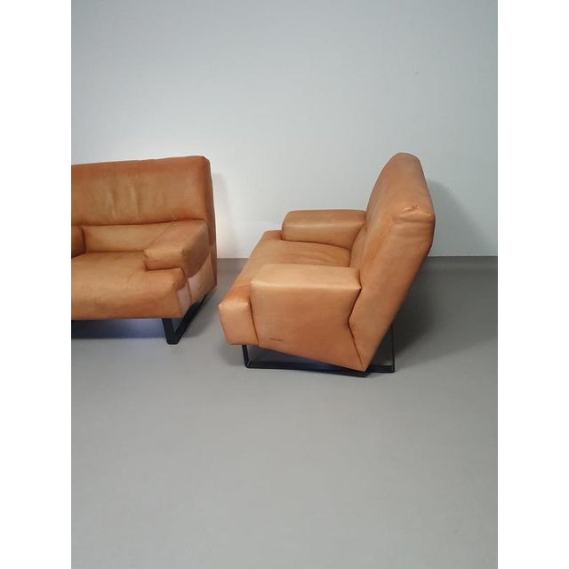 Thick Saddle Leather Love Seats from Machalke, Set of 2 For Sale - Image 6 of 14