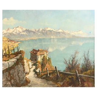 Joseph G. Muller, Castle View, Oil on Canvas For Sale