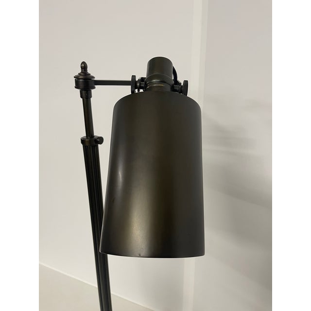 Metal Vintage Oil Rubbed Bronze Articulating Floor Lamp For Sale - Image 7 of 13
