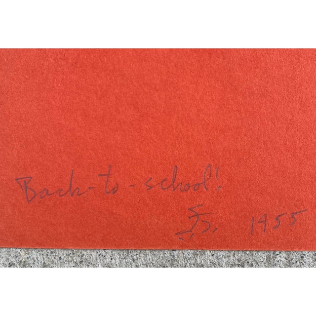 Mid-Century Modern 1955 James Bone Owl and Mouse Collage For Sale - Image 3 of 4