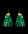 150 Carat Emerald Beads and Diamond Hanging/ Drop Earrings 14 Karat Yellow Gold For Sale - Image 18 of 18